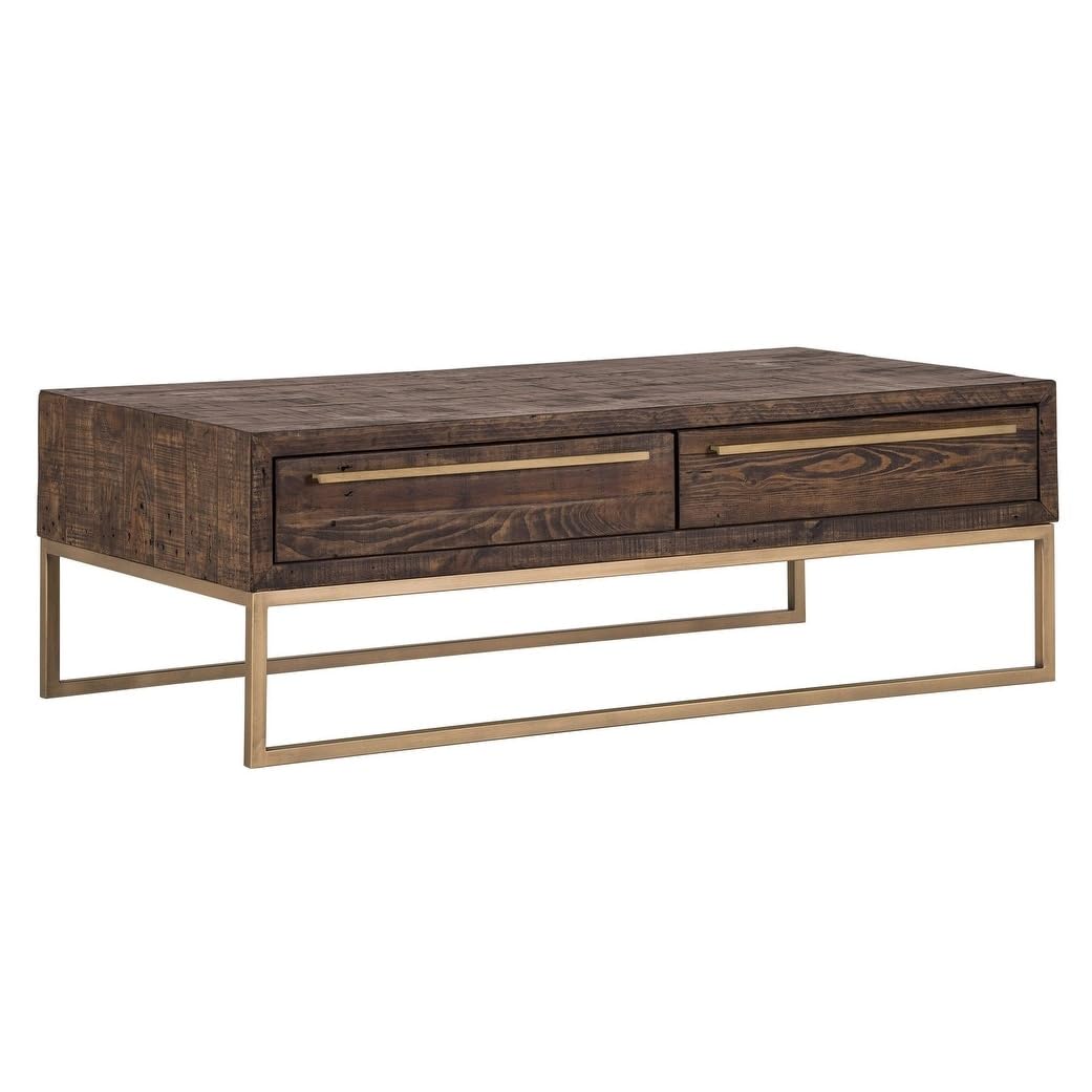 Alpine Furniture Monterey Wood Coffee Table In Smokey Taupe (Beige)