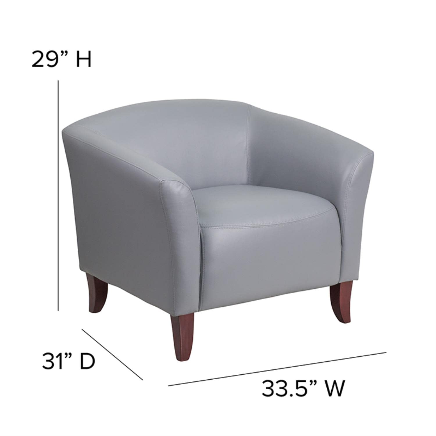 Flash Furniture HERCULES Imperial Series Gray LeatherSoft Chair