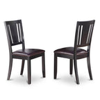 East West Furniture WEDU6D-BLK-LC 6 Piece Dining Set Contains a Rectangle Dining Table with Butterfly Leaf and 4 Faux Leather Kitchen Chairs with a Bench, 42x60 Inch, Black