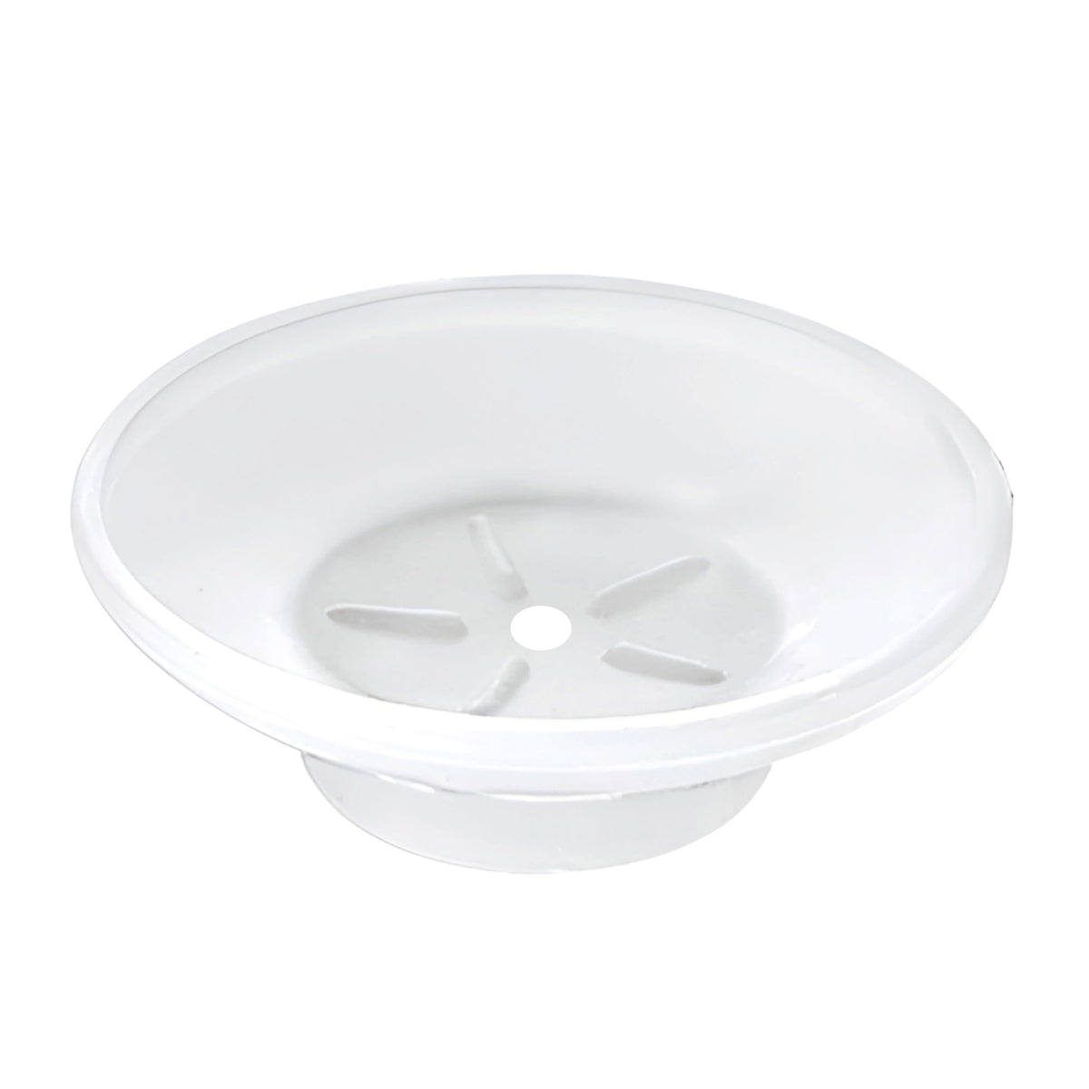 JABON BAGNO Glass Soap Dish for Bathroom Frosted Round  Pack of 1