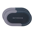 Kuber Industries Bath Mat | PVC Bathroom Mat | Shower Bath Mat | Floor Tub Mat | Diatom Mud Oval Mat | AntiSkid Shower Bathroom
