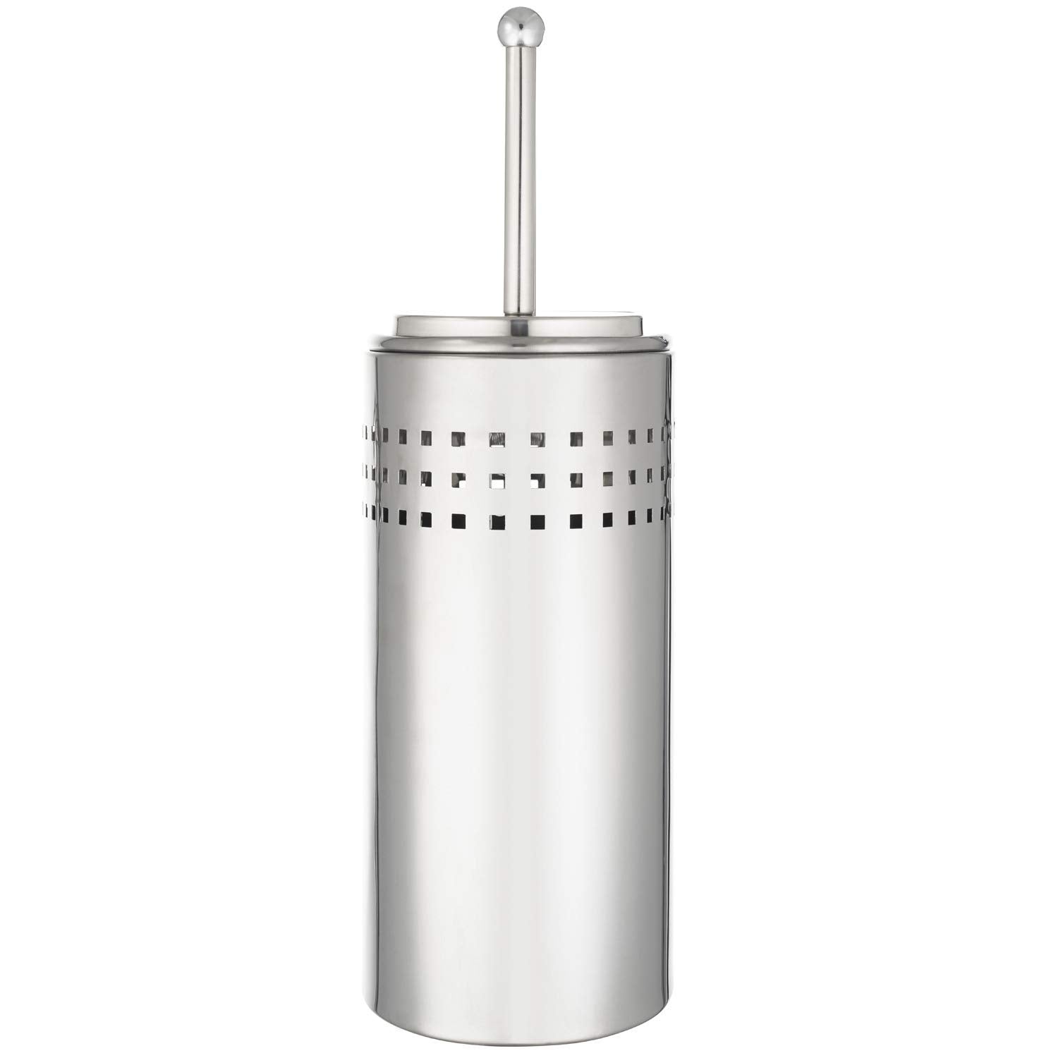 Blue Donuts Toilet Brush And Plunger Set With Holder, Modern Chrome Bathroom Accessories Toilet Plunger And Toilet Bowl Brush Co