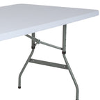 Flash Furniture Kathryn 4.93-Foot Height Adjustable Granite White Plastic Folding Table