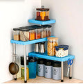 Dhyashiv Zestify 3 Tier Kitchen Corner Shelf Organiser Rack, Adjustable Countertop Storage Stand