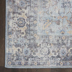 HomeRoots 522535 8 x 10 ft. Gray Floral Power Loom Distressed Rectangle Traditional Area Rug