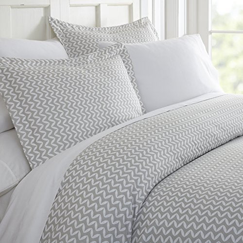 Linen Market Duvet Cover Queen (Light Gray) - Experience Hotel-Like Comfort With Unparalleled Softness, Exquisite Prints & Solid