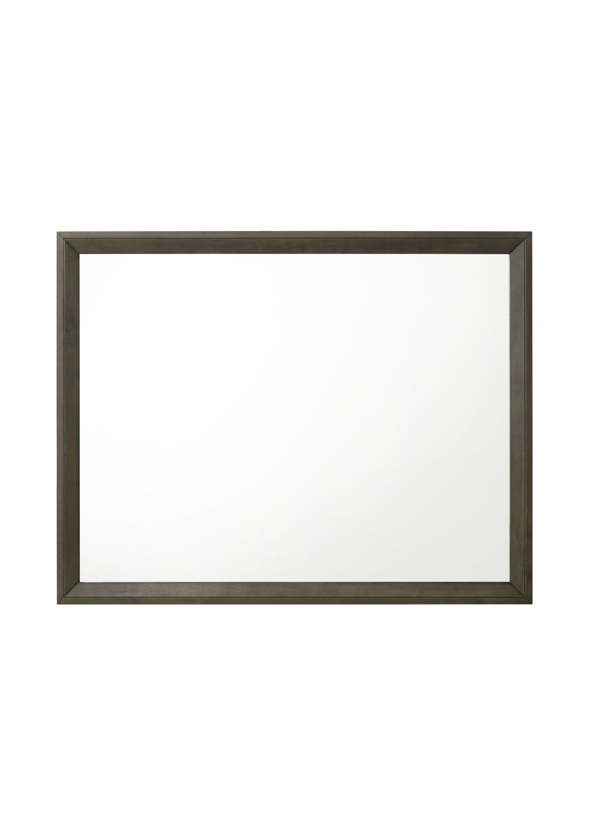 Acme Ilana Horizontal Rectangular Dresser Mirror With Wooden Frame In Gray