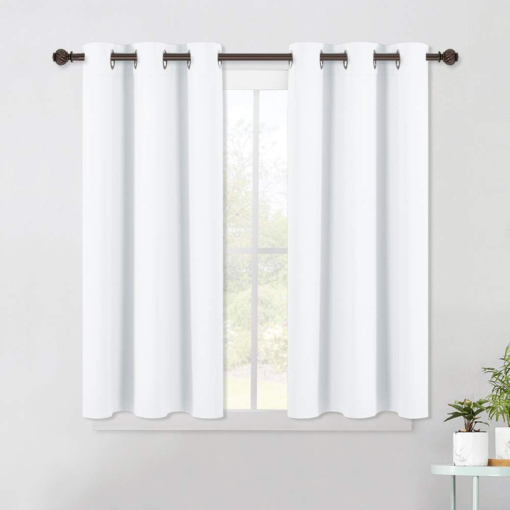 Nicetown Window Draperies Curtains Panels - Blocking Out 50% Sunlight Curtains, Grommet Top Small Window Drapes For Bedroom (2 P