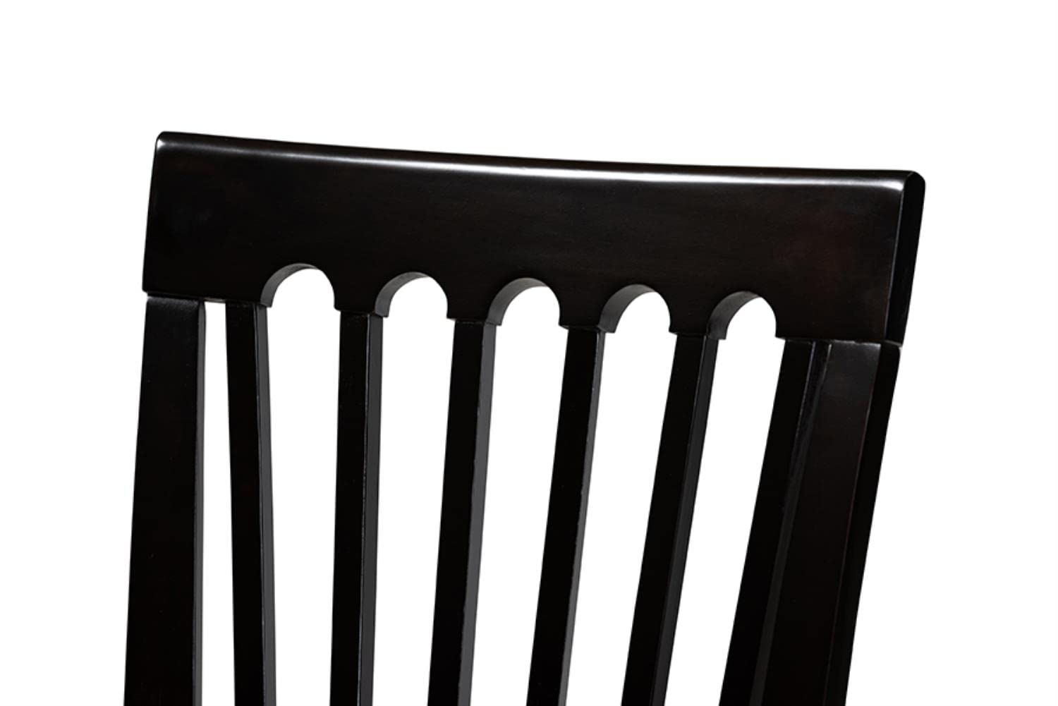 Baxton Studio Minette Modern and Contemporary Sand Fabric Upholstered Espresso Brown Finished 2-Piece Wood Dining Chair Set