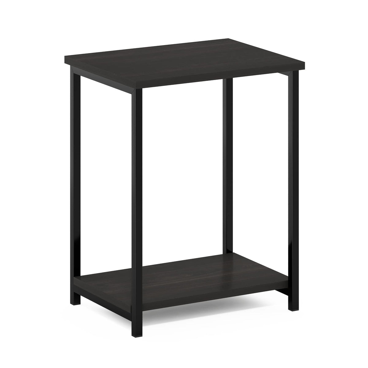 Furinno Simplistic Metal Frame End Table, 1-Pack, Espresso