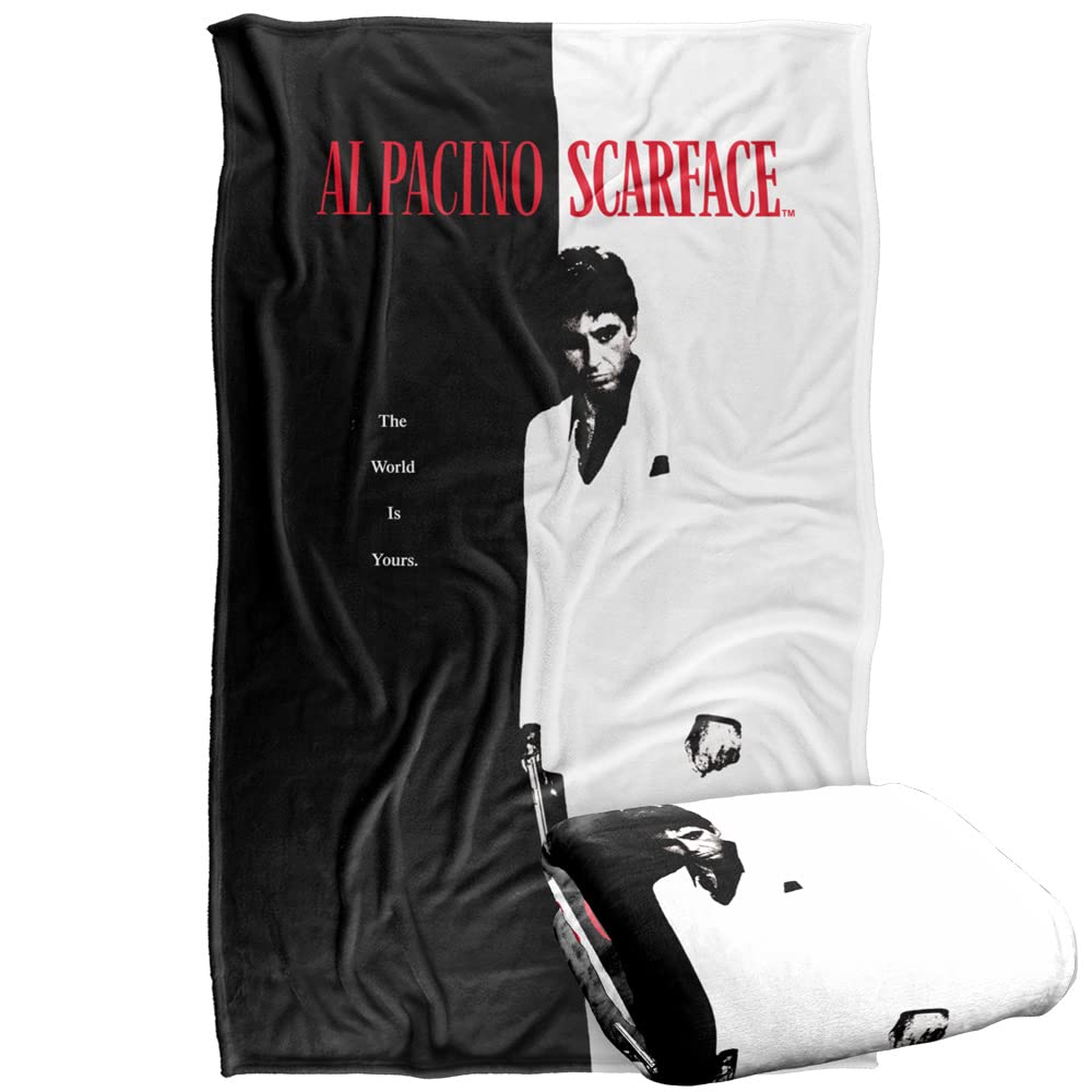 Trevco Scarface Poster Silky Touch Super Soft Throw Blanket 36' X 58'