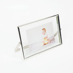 Ahago Silver Floating Frame (4''X6'', Horizontal), For Picture 3X5, 2X3, 1X2, Tabletop Shelf Photo Frame, Modern Minimalist Styl
