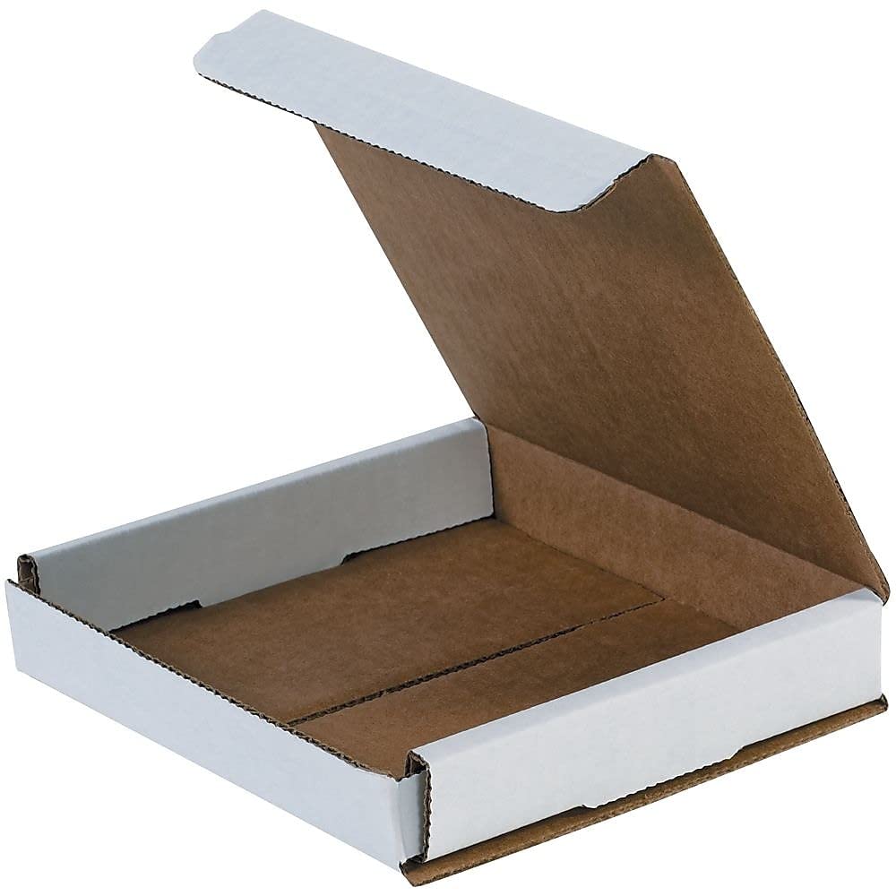 Aviditi White Corrugated Cardboard Mailing Boxes, 6' X 5' X 1', Pack Of 50, Crush-Proof, For Shipping, Mailing And Storing