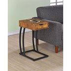 Coaster Home Furnishings Troy Accent Table with Power Outlet Antique Nutmeg