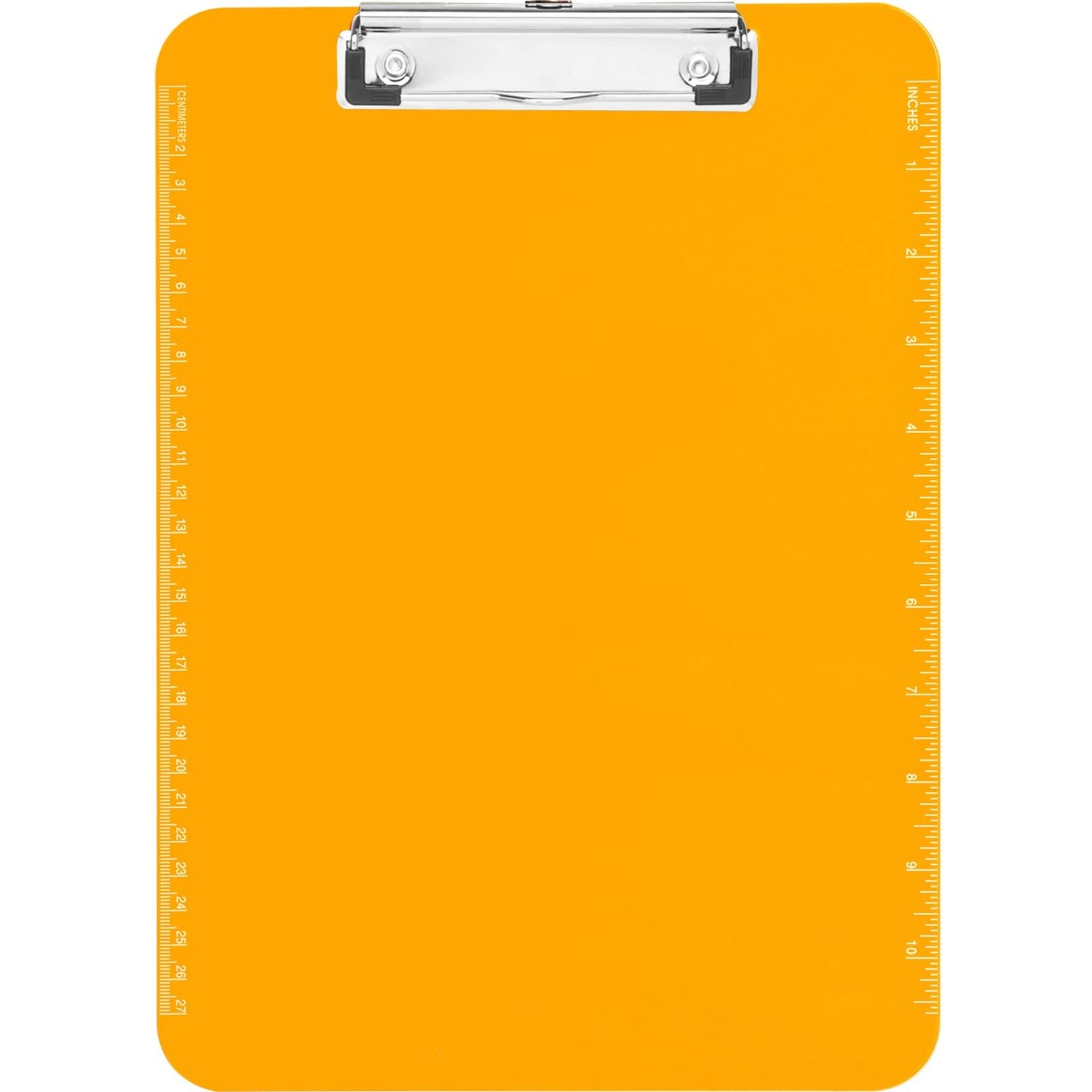 Sparco Products 01866 Plastic Clipboard,W/ Flat Clip,9-Inch X12-Inch ,Neon Orange
