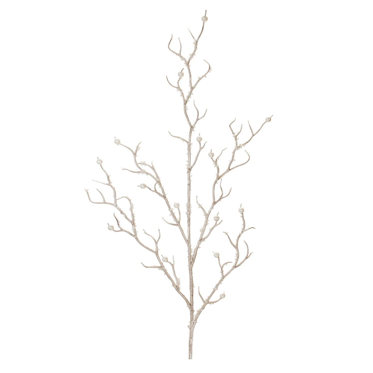 Melrose Beaded Pearl Artificial Christmas Twig Sprays - 39.25' - Set of 2