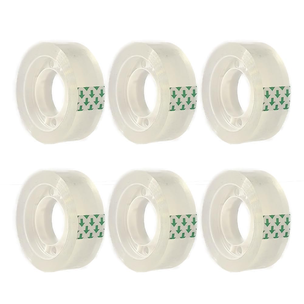 Liaogo 6 Rolls Transparent Tape Refills Rolls, Clear Tape, 3/4 X 1000 In, 1 In Core Gift Wrapping Tape For Office, Home, School