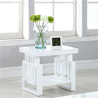 Coaster Furniture End Table White High Gloss 705707