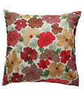 House Of Silko Cushion Cover With Heavy Floral Embroidery On White Cotton For Home Decoration Set Of 2 (Square 20X20(Covers))