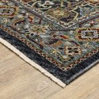 HomeRoots 507995 10 x 13 ft. Oriental Power Loom Stain Resistant Area Rug with Fringe Multi Color