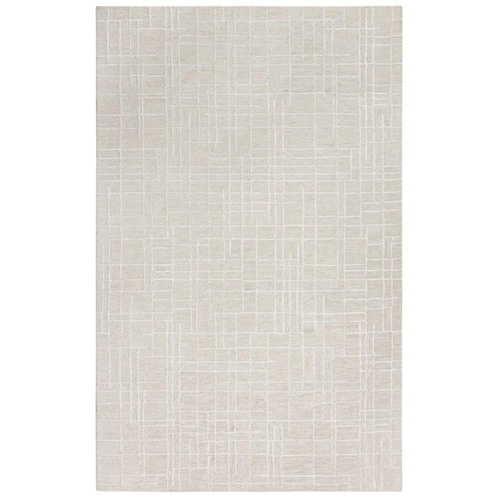 Classic 8'9&quot; X 11'9&quot; Geometric Ivory/Grey Hand Tufted Area Rug