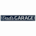 Dads Garage Embossed Metal Street Sign - Vintage Blue Garage Sign for Dad - Great Gift Idea