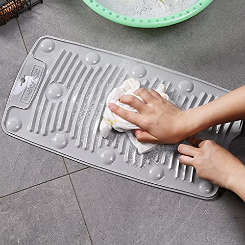 MAXADIL Mini Hand Wash AntiSkid Laundry Water Saving Washboard Scrubbing Pad for Kid Clothes Shirts Hand Towels for Home with S