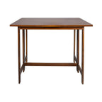 Casual Home Solid Wood Flip-Top Folding Console To Dining Convertible Table