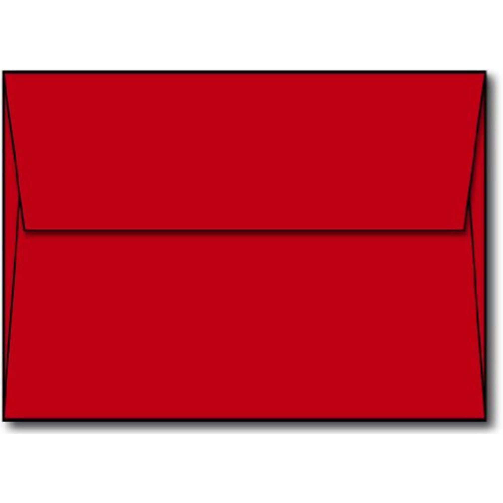 Red A7 Envelopes, 5 1/4 X 7 1/4-100 Envelopes - Desktop Publishing Supplies Brand Envelopes