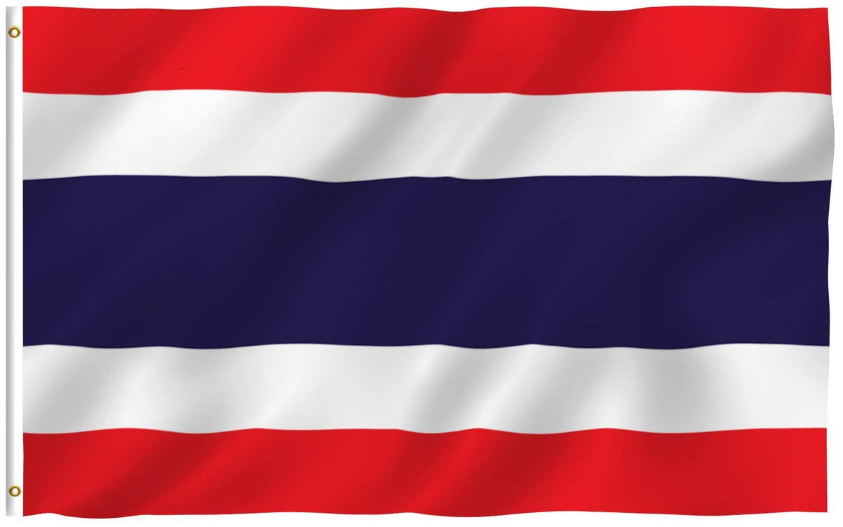 Anley Fly Breeze 3X5 Foot Thailand Flag - Vivid Color And Fade Proof - Canvas Header And Double Stitched -Thai National Flags Po