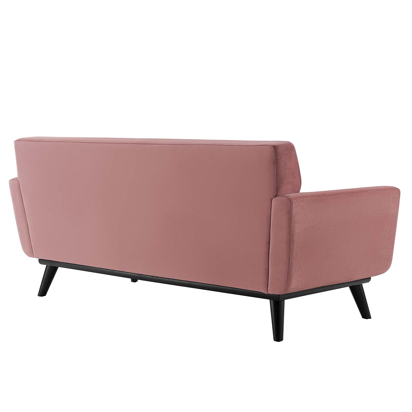 Modway Engage Channel Tufted Performance Velvet Loveseat in Dusty Rose