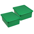Romanoff Products ROM16005-2 Stowaway Green Letter Box with Lid44; 13 x 10.5 x 5 in. - 2 Each