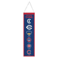 WinCraft Chicago Cubs Banner Wool 8x32 Heritage Evolution Design, Blue