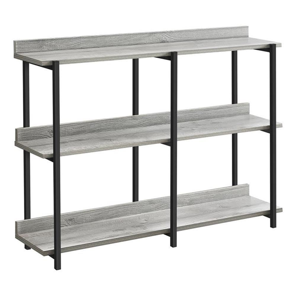 Monarch Specialties I 2217 Accent Table, Console, Entryway, Narrow, Sofa, Living Room, Bedroom, Metal, Laminate, Grey, Black, Contemporary, Modern