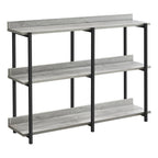 Monarch Specialties I 2217 Accent Table, Console, Entryway, Narrow, Sofa, Living Room, Bedroom, Metal, Laminate, Grey, Black, Contemporary, Modern