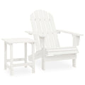 vidaXL Adirondack Chair and Table Set, Solid Fir Wood Outdoor Seating, Ergonomic Patio Furniture with 19.7' Wide Seat, Weather-