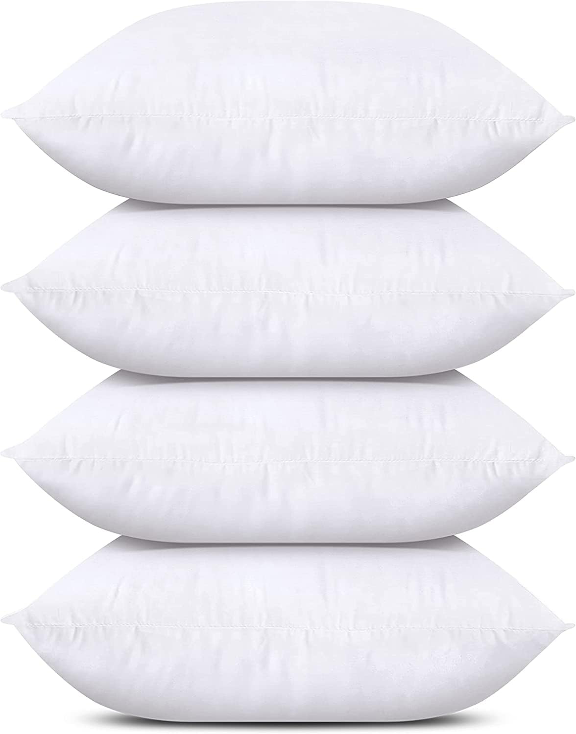 Utopia Bedding Throw Pillows (Set Of 4, White), 16 X 16 Inches Pillows For Sofa, Bed And Couch Decorative Stuffer Pillows