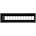 Creative Letter Art 4    x 6    Multiple Opening Picture Frame Collage with 12 holes, Manhattan Black Frame with 10 x 50-inch Bl