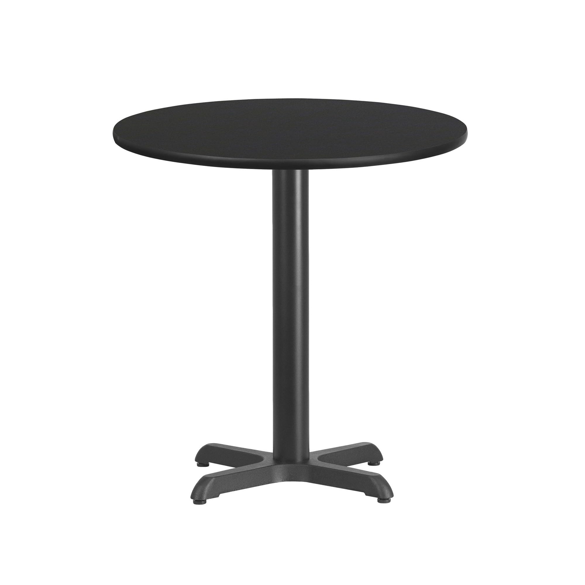 Flash Furniture 24'' Round Black Laminate Table Top With 22'' X 22'' Table Height Base