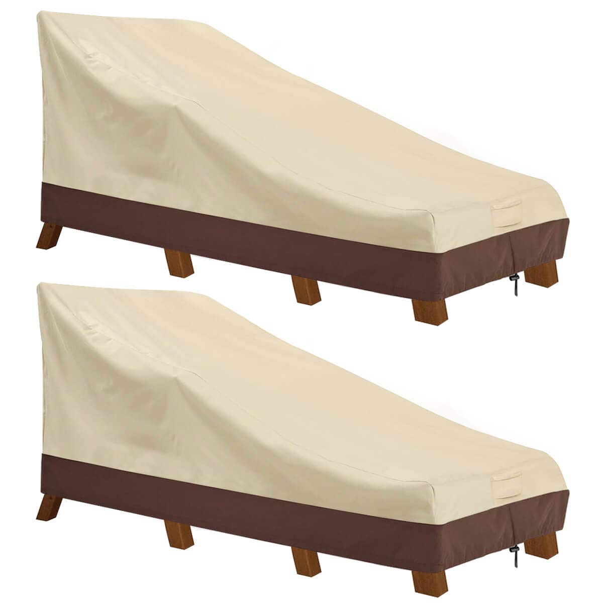 Vailge Waterproof Patio Chaise Lounge Cover, 600D Heavy Duty Outdoor Lounge Chair Covers,Uv Resistant Patio Furniture Covers,2 P
