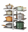 Tisany 7Tier Heavy Duty Standing Shelf Rack  Gi Galvanized Steel, Silver Finish, 21 Adjustable Kitchen Cabinet Organizer For 