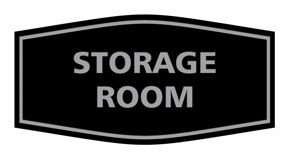 Signs Bylita Fancy Storage Room Sign (Black/Silver) - Medium 1 Pack