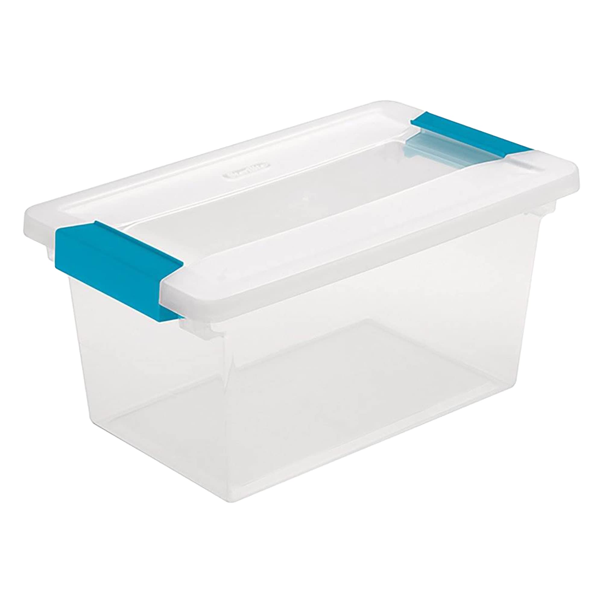 Sterilite Medium Clip Box Stackable Storage Bin with Latching Lid for Home, Office, School, Organize Paper, Notebooks, Crafts, C
