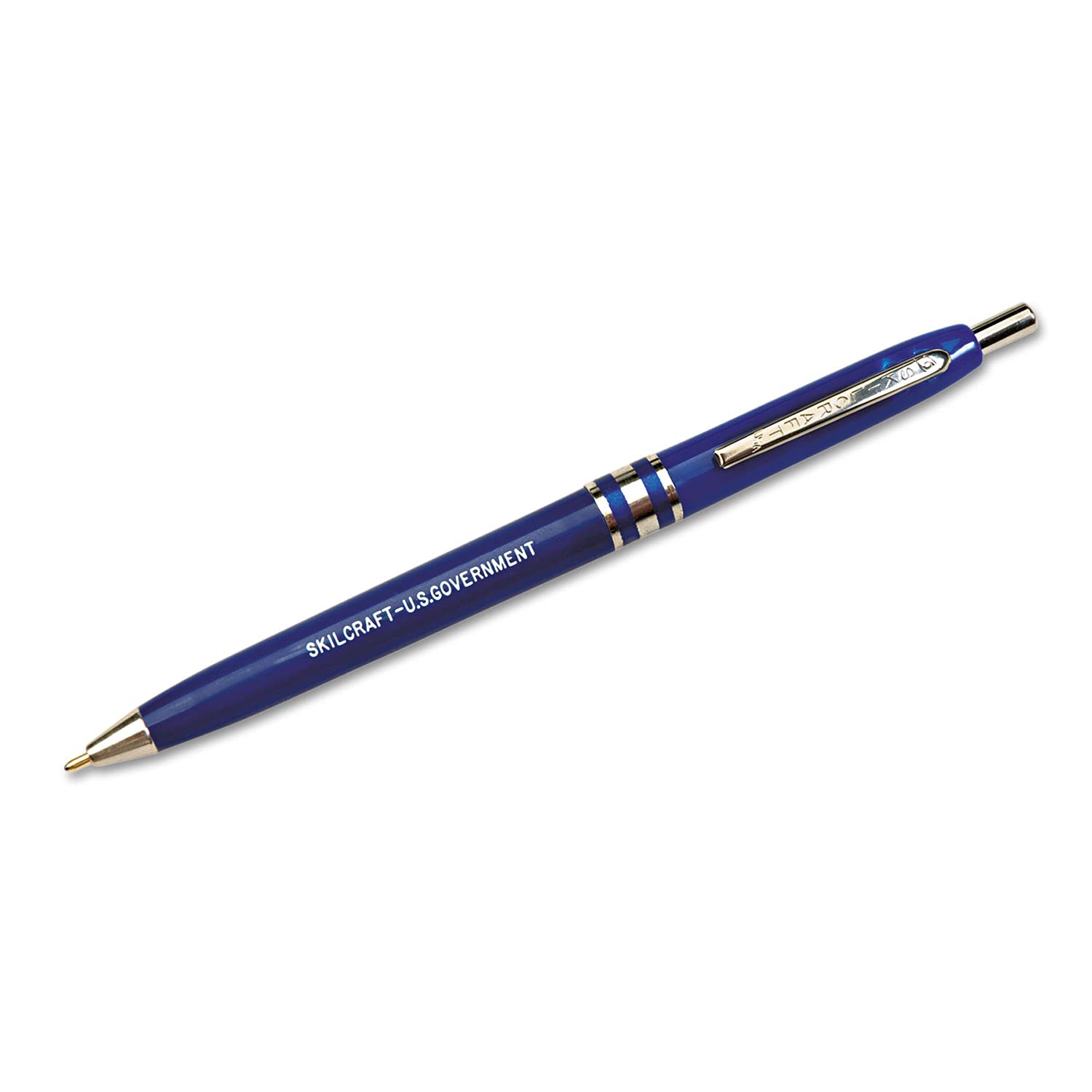 7520013322833 Skilcraft U.S. Government Ballpoint Pen, Retractable, Medium 1 Mm, Blue Ink, Blue Barrel, Dozen
