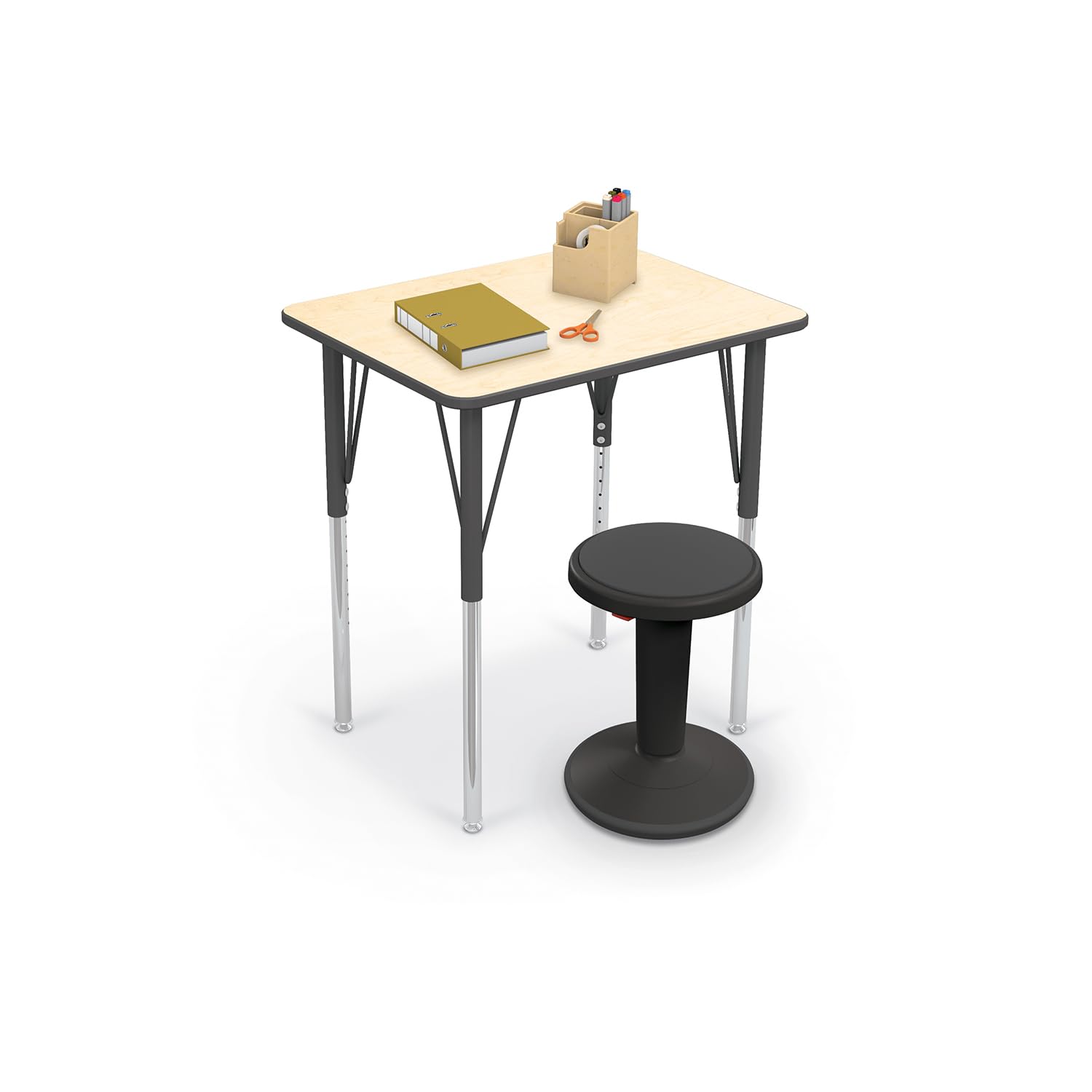 Balt Essentials Economy Rectangular Classroom Student Desk, Fusion Maple