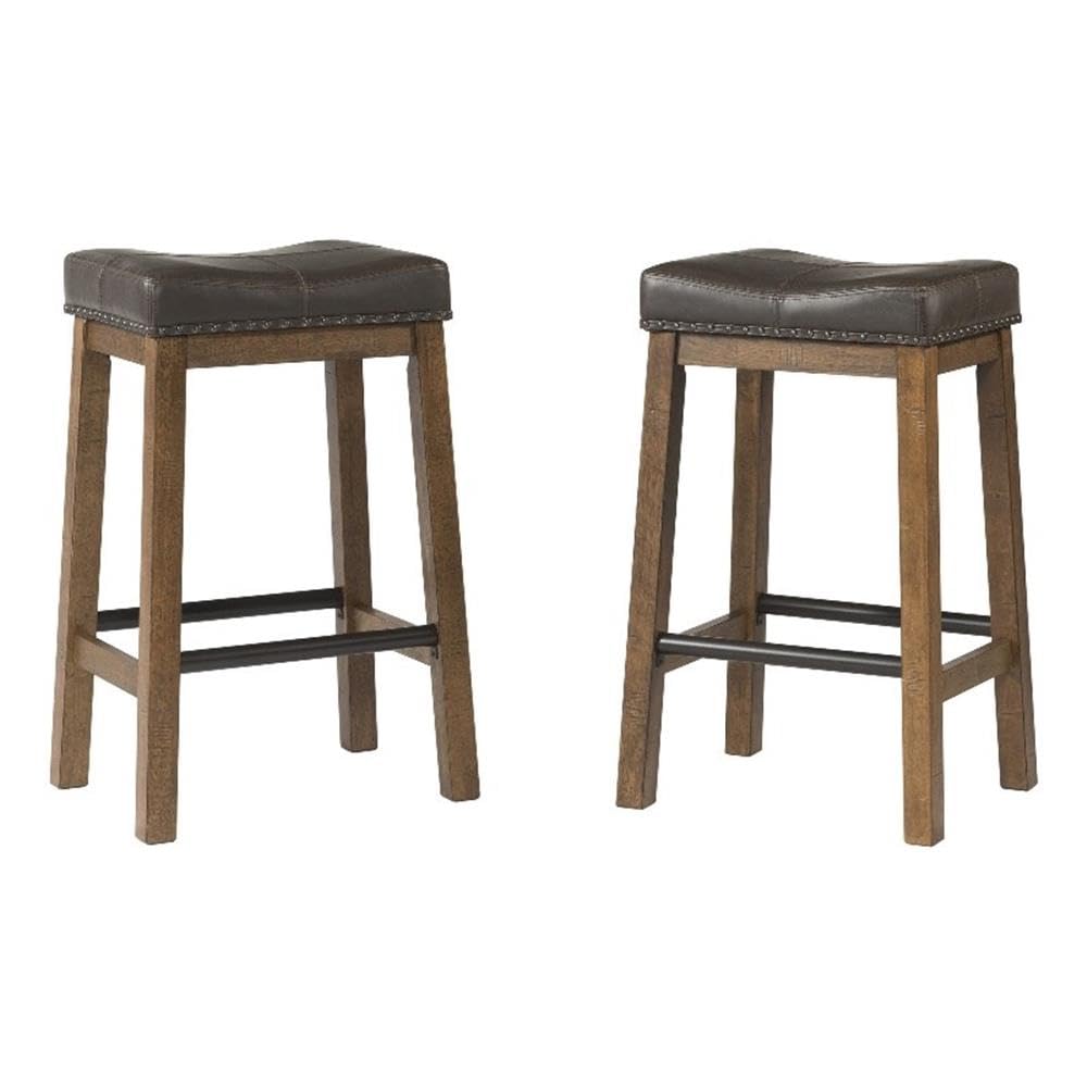 Intercon Taos 30&quot; Tall Backless Bar Stool, Set of 2, Canyon Brown