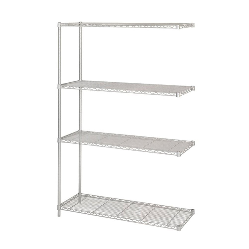 Safco Industrial Extra Strength Steel Shelving Add-On Storage Unit 48 X 18 Gray