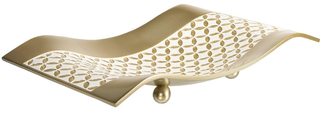Creative Scents Schonwerk Diamond Lattice Decorative Table Decorations, Centerpieces for Dining/Living Room Table Decor Dish - B