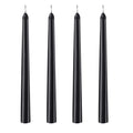 10 inch Black Taper Candles-Set of 4 Tapered Candle, Tall Candlesticks,Dripless and Smokeless,Home Dinner Candle, Party, Wedding