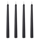 10 inch Black Taper Candles-Set of 4 Tapered Candle, Tall Candlesticks,Dripless and Smokeless,Home Dinner Candle, Party, Wedding